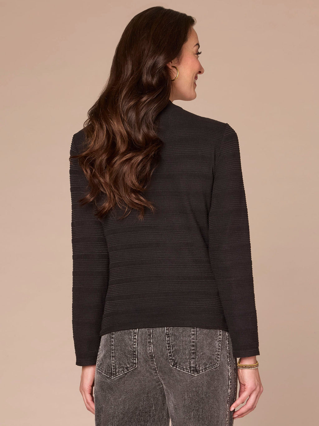 Long Sleeve Mock Neck Asymmetrical Side Ruching Plus Size Knit Top